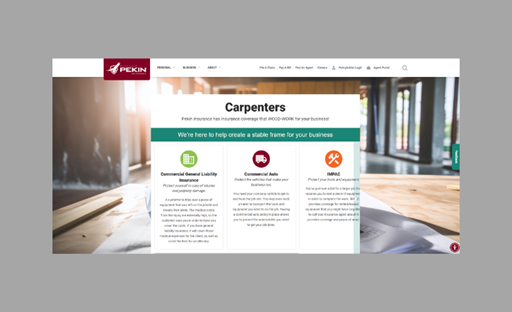 Carpentry Landing Page